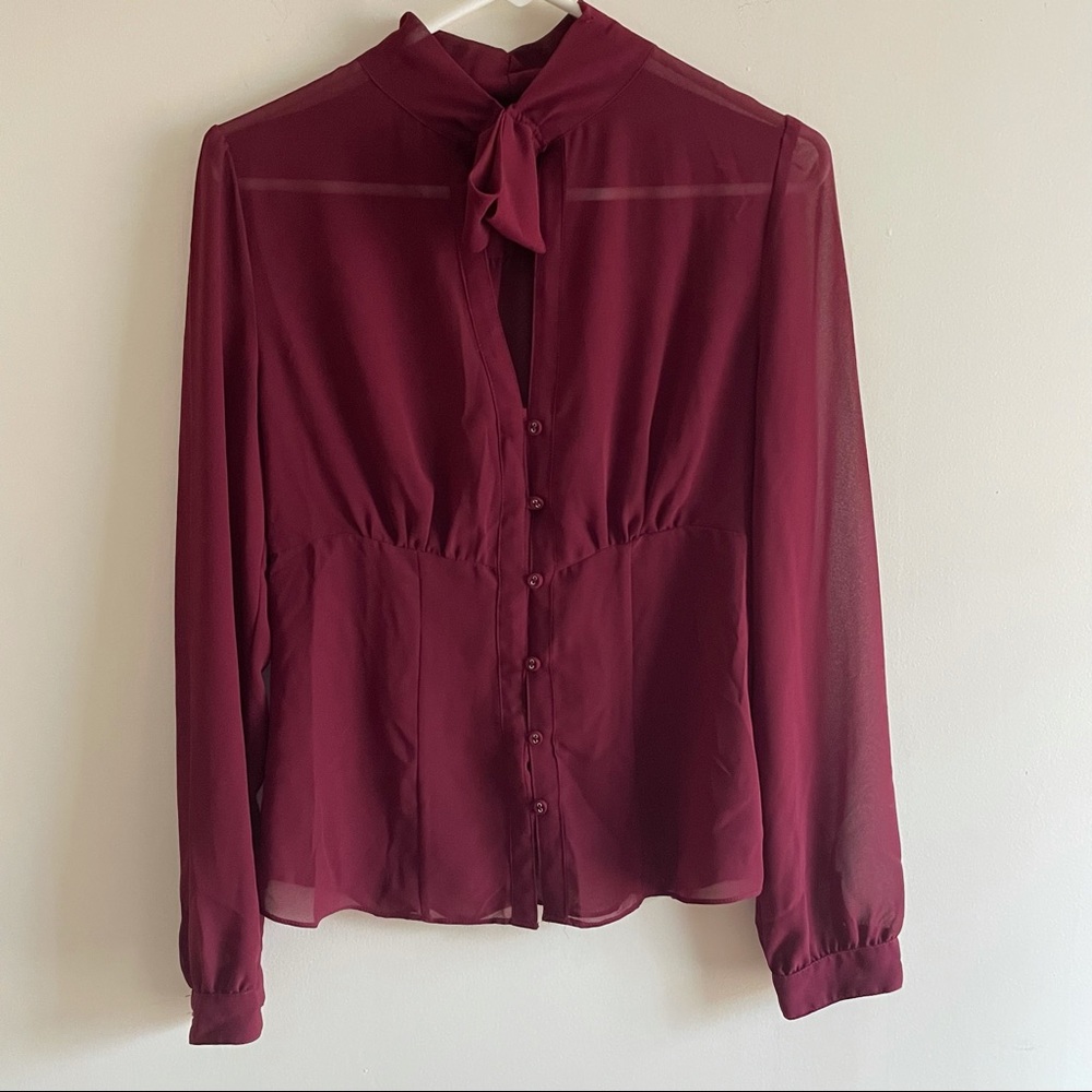Anthropolgie w118 walter baker womens red blouse size medium